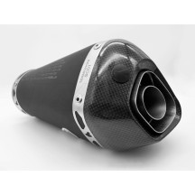 SILENCIADOR SLIP ON TERMIGNONI RLV-D54CN TAPA CÓNICA DE CARBONO DE ACERO INOXIDABLE NEGRO