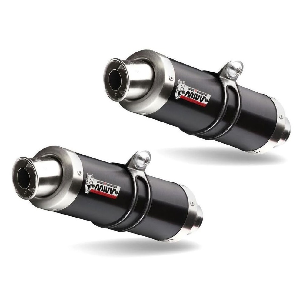 PAR DE SILENCIADORES GP ACERO INOXIDABLE NEGRO MIVV KAWASAKI NINJA ZX-10R / RR / SE 2006-2007
