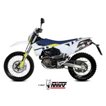 TERMINAL MIVV DE ACERO INOXIDABLE STR-1 HUSQVARNA 701 ENDURO / SUPERMOTO 2021-2024