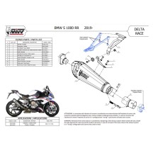 SILENCIADOR SLIP ON DELTA RACE CARBONO MIVV BMW S 1000 RR 2019-2024