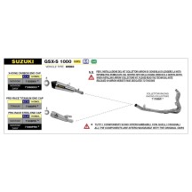 SILENCIADOR PRO RACE ARROW TITANIO SUZUKI GSX-S 1000 GT 2021-2023