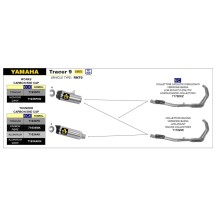 SILENCIADOR OSCURO WORKS ARROW NICHROM HOMOLOGADO YAMAHA TRACER 9 2021-2023