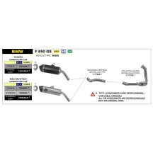 SILENCIADOR MAXI RACE-TECH ARROW ALUMINIO CARBONO OSCURO BMW F 850 GS 2021-2023