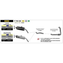 SILENCIADOR MAXI RACE-TECH ARROW ALUMINIO CARBONO OSCURO BMW F 750 GS 2021-2023
