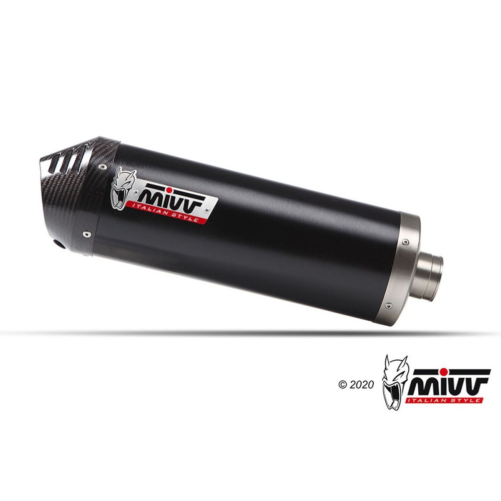 SILENCIADOR MIVV OVALADO ACERO INOXIDABLE NEGRO KAWASAKI ZZR 1400 2006-2008