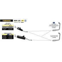 SILENCIADOR REBEL ARROW ACERO NEGRO ALUMINIO YAMAHA XSR 125 2022