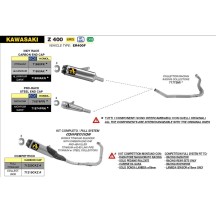 SILENCIADOR FLECHA PRO RACE NICHROM INOX KAWASAKI Z 400 2023