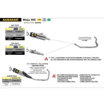 SILENCIADOR ARROW INDY RACE TITANIO KAWASAKI NINJA 400 2023