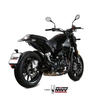 SILENCIADOR MIVV SPORT DOBLE GUN ACERO NEGRO BENELLI LEONCINO 500 2017-2024