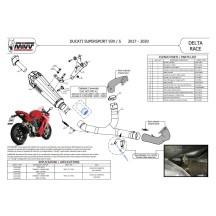 SILENCIADOR MIVV DELTA RACE ACERO INOXIDABLE DUCATI SUPERSPORT 939 / R 2017-2020
