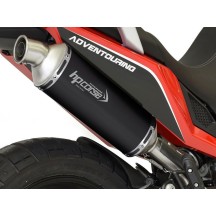 SILENCIADOR SP-1 CORTO NEGRO HP CORSE TITANIO MOTO MORINI X-CAPE 650 2021-2024