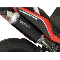 SILENCIADOR SP-1 CORTO NEGRO HP CORSE TITANIO MOTO MORINI X-CAPE 650 2021-2024