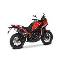SILENCIADOR SP-1 CORTO NEGRO HP CORSE TITANIO MOTO MORINI X-CAPE 650 2021-2024