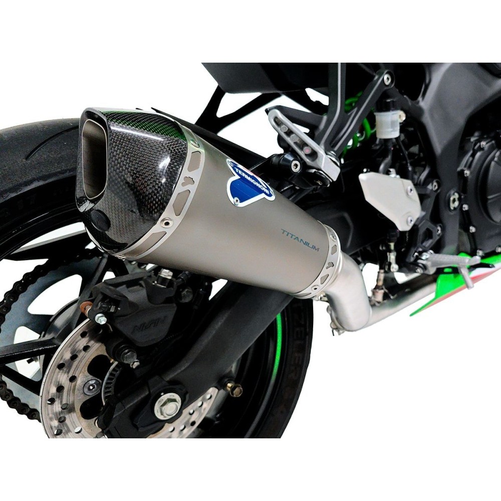 ESCAPE COMPLETO RACING RELEVANCE CÓNICO TITANIO TERMIGNONI KAWASAKI ZX-4RR 24-25 ESCAPE COMPLETO RACING RELEVANCE CÓNICO TITANIO TERMIGNONI KAWASAKI ZX-4RR 24-25