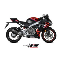 ESCAPE COMPLETO SR-1 MIVV ACERO INOXIDABLE NEGRO APRILIA RS 457 2024-2025