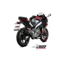 ESCAPE COMPLETO SR-1 MIVV ACERO INOXIDABLE NEGRO APRILIA RS 457 2024-2025