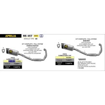 IMPIANTO COMPLETO PISTA OMOLOGATO TITANIO ARROW  APRILIA RS 457 2024