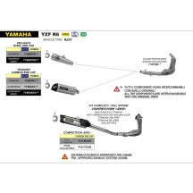 ESCAPE COMPLETO COMPETITION EVO FULL TITANIUM ARROW YAMAHA YZF R6 2017-2024