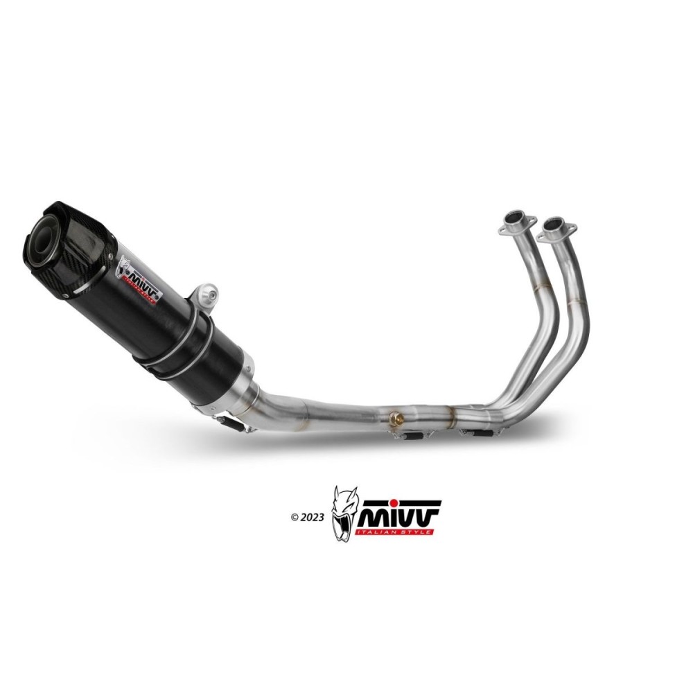 ESCAPE COMPLETO MIVV GP ACERO NEGRO CARBONO YAMAHA MT-07 / FZ-07 2021-2024 ESCAPE COMPLETO MIVV GP ACERO NEGRO CARBONO YAMAHA MT-07 / FZ-07 2021-2024