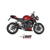 SISTEMA COMPLETO X-M5 ACERO INOXIDABLE NEGRO MIVV TRIUMPH STREET TRIPLE 765 R / RS 2023-2024