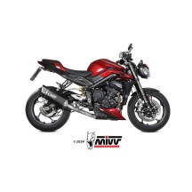 IMPLANTE COMPLETO SR-1 TITANIO NEGRO MIVV TRIUMPH STREET TRIPLE 765 R / RS 2023-2024
