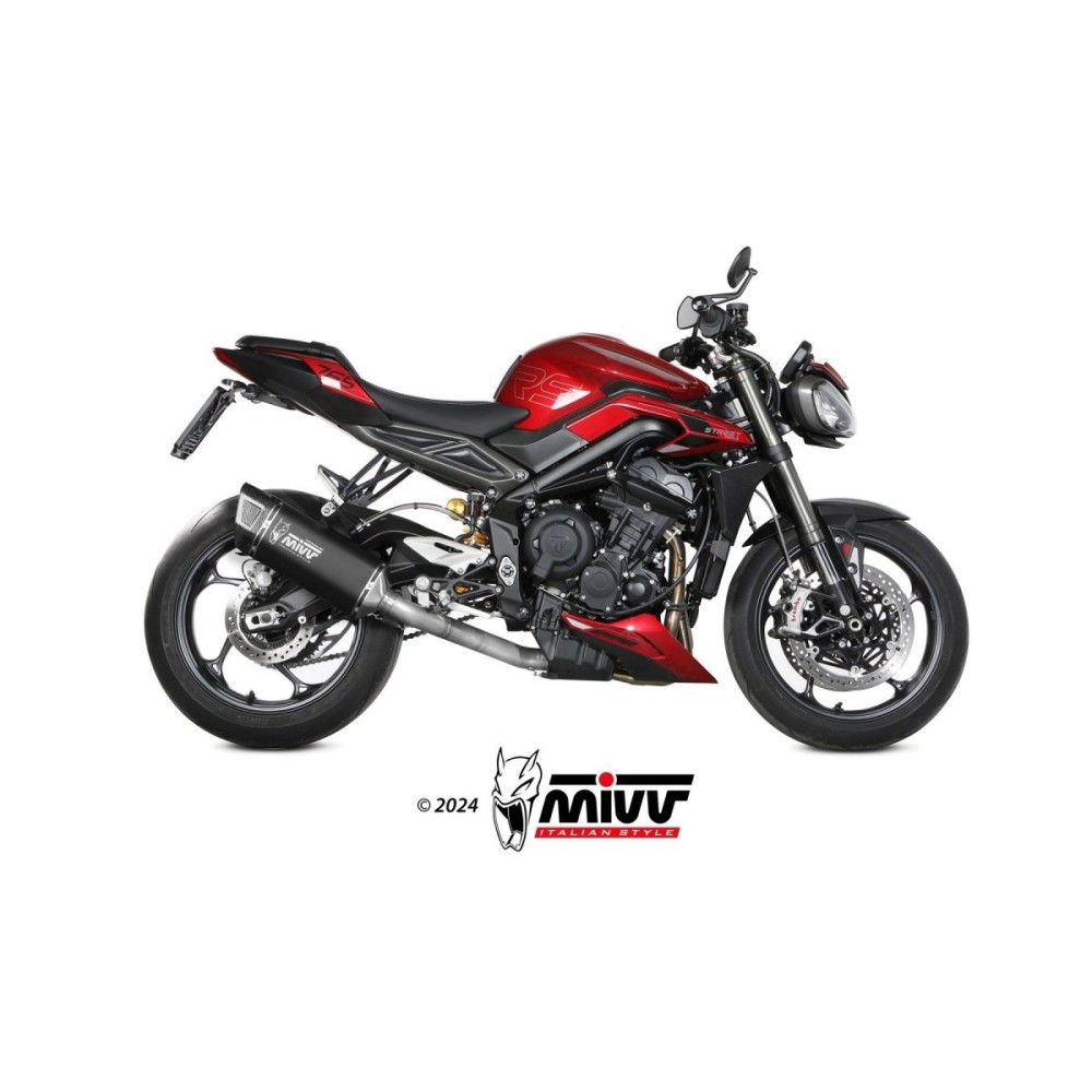 IMPLANTE COMPLETO SR-1 TITANIO NEGRO MIVV TRIUMPH STREET TRIPLE 765 R / RS 2023-2024 IMPLANTE COMPLETO SR-1 TITANIO NEGRO MIVV TRIUMPH STREET TRIPLE 765 R / RS 2023-2024