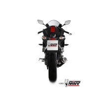 ESCAPE COMPLETO ESTÁNDAR MIVV GP PRO NEGRO ACERO INOXIDABLE YAMAHA YZF R 125 2019-2024