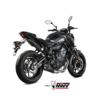ESCAPE COMPLETO 2X1 MIVV DELTA RACE NEGRO ACERO INOXIDABLE YAMAHA MT-07 / FZ-07 2021-2024