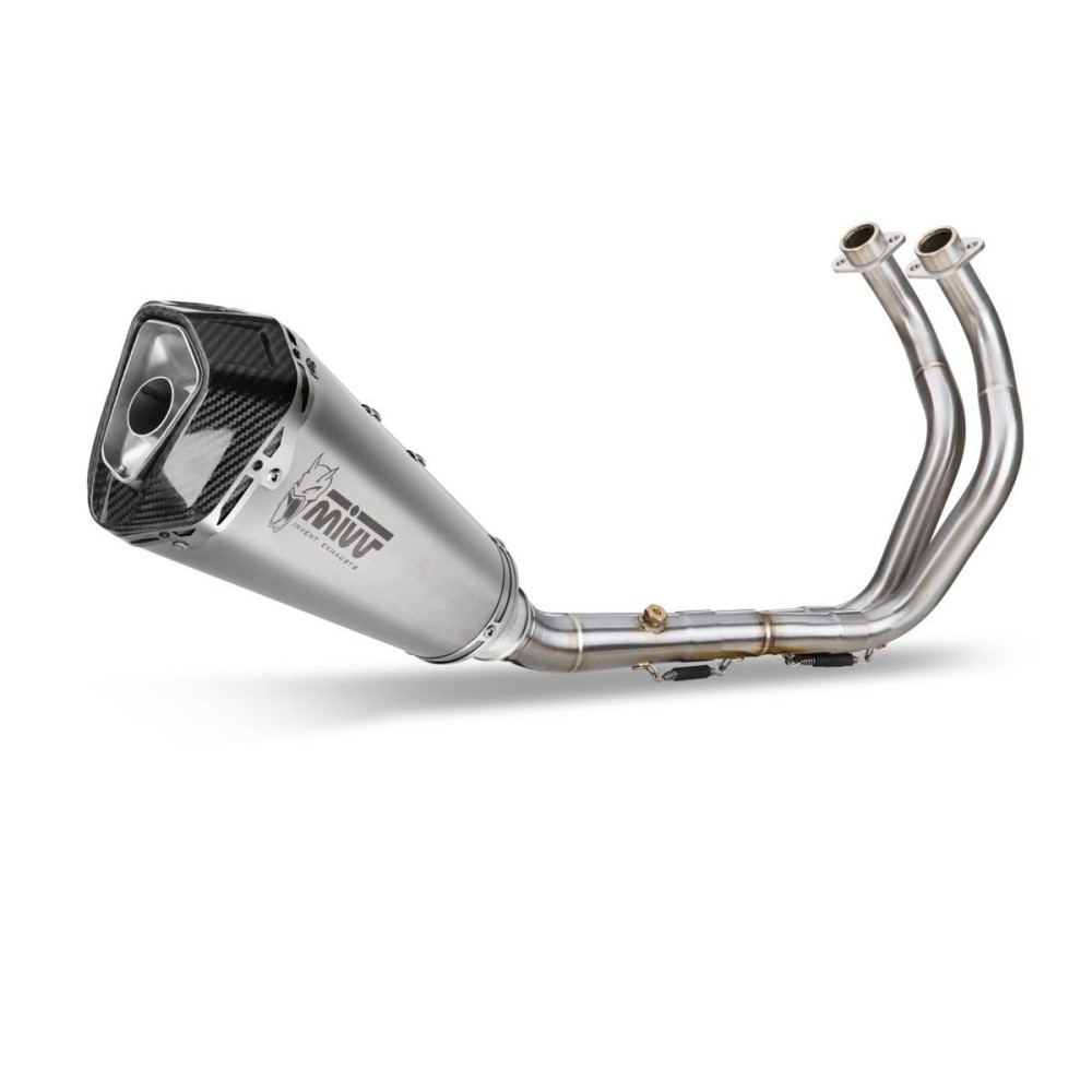 ESCAPE COMPLETO 2X1 MIVV DELTA RACE ACERO INOX CARBONO YAMAHA MT-07 / FZ-07 2021-2024 ESCAPE COMPLETO 2X1 MIVV DELTA RACE ACERO INOX CARBONO YAMAHA MT-07 / FZ-07 2021-2024