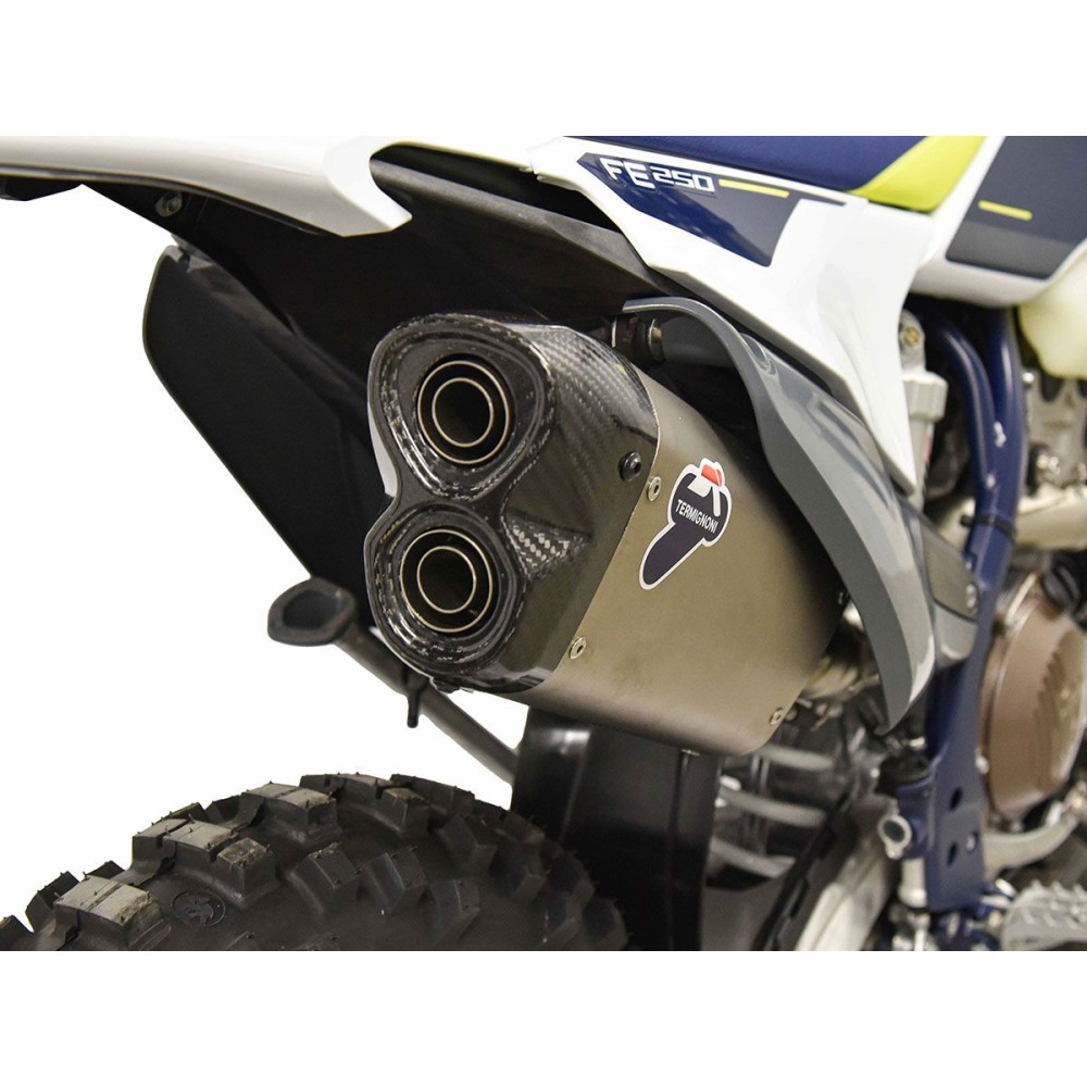 ESCAPE COMPLETO TERMIGNONI ACERO CARBONO HUSQVARNA FE 250 2020-2021 ESCAPE COMPLETO TERMIGNONI ACERO CARBONO HUSQVARNA FE 250 2020-2021