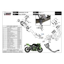 ESCAPE COMPLETO 4X2X1 DELTA RACE MIVV TITANIO KAWASAKI ZX-10 R 2016-2024