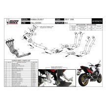 ESCAPE COMPLETO MIVV MK3 ACERO INOXIDABLE HONDA CB 650 F 2014-2018