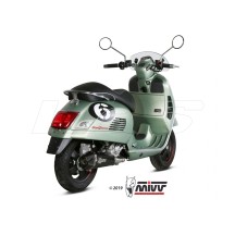 ESCAPE COMPLETO MIVV DELTA RACE ACERO INOXIDABLE NEGRO PIAGGIO VESPA GTS 300 2008-2020