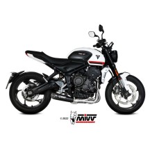 SISTEMA COMPLETO MIVV X-M5 NEGRO DE ACERO INOXIDABLE  TRIUMPH TRIDENT 660 2021-2024