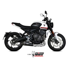 SISTEMA COMPLETO MIVV DELTA RACE NEGRO ACERO INOXIDABLE TRIUMPH TRIDENT 660 2021-2024