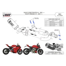 ESCAPE COMPLETO EVO MIVV MK3 CARBONO DUCATI STREETFIGHTER V4 2020-2022