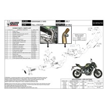 ESCAPE COMPLETO 2X1 MIVV GP PRO TITANIO KAWASAKI Z650 2017-2023