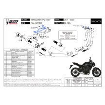 ESCAPE COMPLETO 2X1 MIVV GP PRO CARBONO YAMAHA MT-07 2014-2020