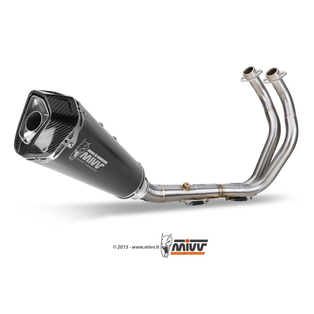 ESCAPE COMPLETO 2X1 MIVV DELTA RACE INOX NEGRO YAMAHA MT-07 2014-2020