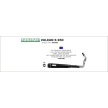 ESCAPE COMPLETO REBEL ARROW ACERO OSCURO KAWASAKI VULCAN S 650 2014-2016