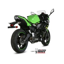 ESCAPE COMPLETO 2X1 MIVV SPORT DELTA RACE NEGRO ACERO INOXIDABLE KAWASAKI NINJA 650 2017-2023