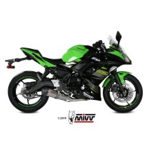 ESCAPE COMPLETO 2X1 MIVV SPORT OVAL TITANIO-CARBONO KAWASAKI NINJA 650 2017-2023