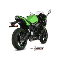 ESCAPE COMPLETO 2X1 MIVV SPORT OVAL TITANIO-CARBONO KAWASAKI NINJA 650 2017-2023