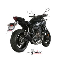 ESCAPE COMPLETO 2X1 MIVV DELTA RACE HIGH NEGRO ACERO INOXIDABLE YAMAHA MT-07 / FZ-07 2014-2024
