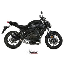 ESCAPE COMPLETO 2X1 MIVV DELTA RACE HIGH NEGRO ACERO INOXIDABLE YAMAHA MT-07 / FZ-07 2014-2024