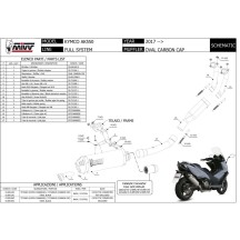 ESCAPE COMPLETO MIVV OVALADO ACERO INOXIDABLE NEGRO KYMCO AK550 2017-2020