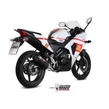 MIVV ESCAPE COMPLETO OVAL CARBONO HONDA CBR 125 R 2011-2016