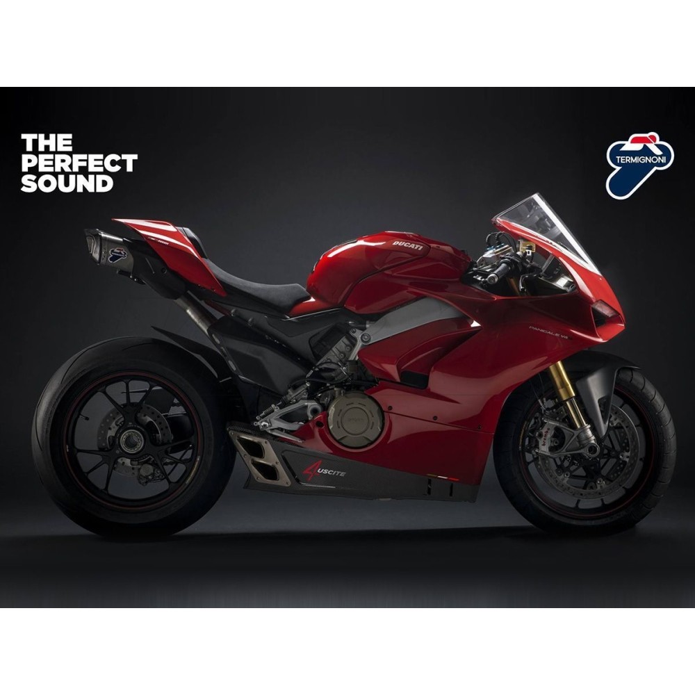 DRENAJE COMPLETO TERMIGNONI 4 SALIDAS DE TITANIO DUCATI PANIGALE V4 / S 2018-2024 DRENAJE COMPLETO TERMIGNONI 4 SALIDAS DE TITANIO DUCATI PANIGALE V4 / S 2018-2024