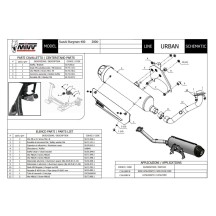ESCAPE COMPLETO 1X1 MIVV URBAN INOX SUZUKI BURGMAN 400 2006-2016