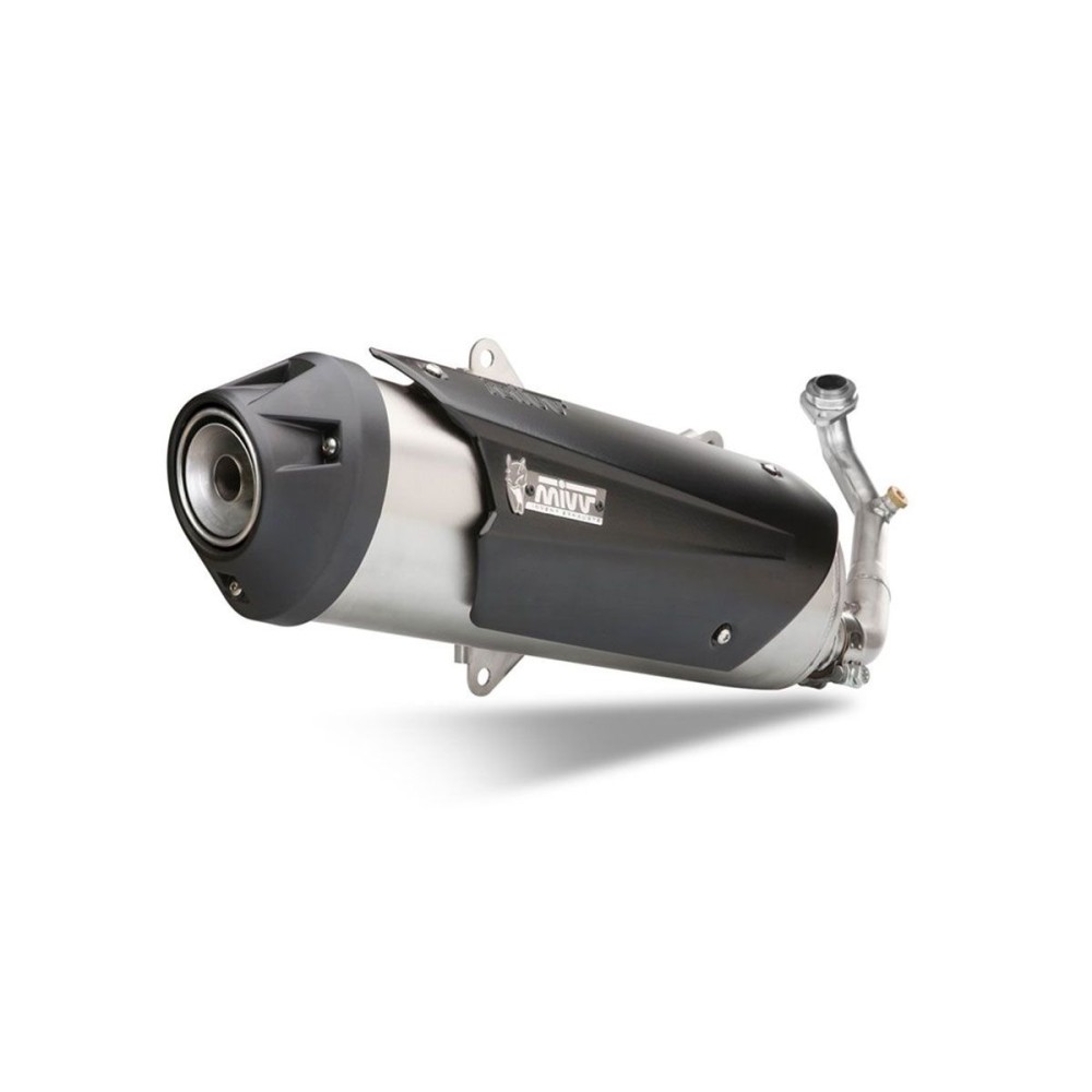 C.GL.0007.K ESCAPE COMPLETO 1X1 MIVV URBAN ACERO APRILIA SR MAX 300 2012-2016